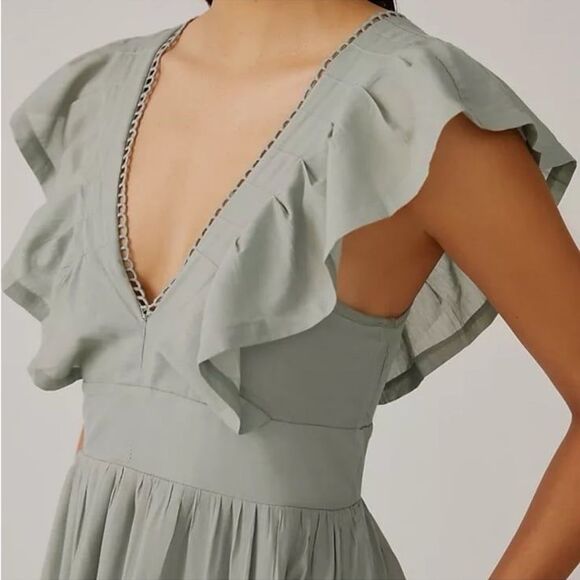 Anthropologie V-Neck Plunge Tunic Mini Dress NWT - Picture 3 of 11